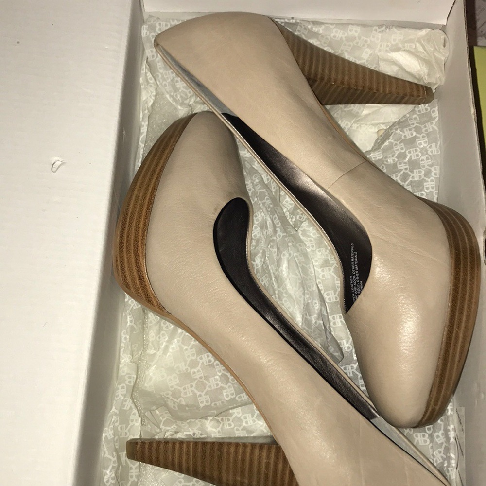 Banana Rep Stacked grey leather platforms